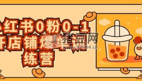 小紅書0粉0-1開店鋪爆單訓練營