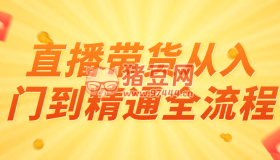 直播帶貨從入門到精通全流程