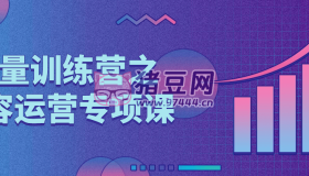 流量訓練營之內(nèi)容運營專項課