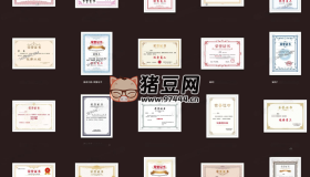 140款精美榮譽證書素材（圖片+PSD模板+CDR模板+Word模板）