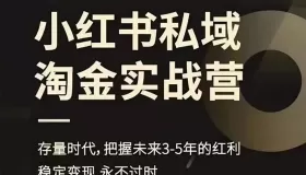 小紅書(shū)私域淘金實(shí)戰(zhàn)營(yíng)