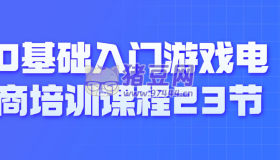 0基礎(chǔ)入門游戲電商培訓(xùn)課程23節(jié)