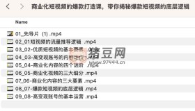 商業(yè)化短視頻的爆款打造課