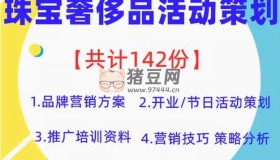 珠寶奢侈品活動策劃資料142份