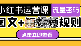 小紅書運(yùn)營(yíng)課圖文+短視頻規(guī)則