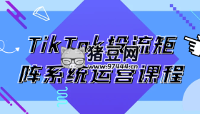 TikTok投流矩陣系統(tǒng)運營課程