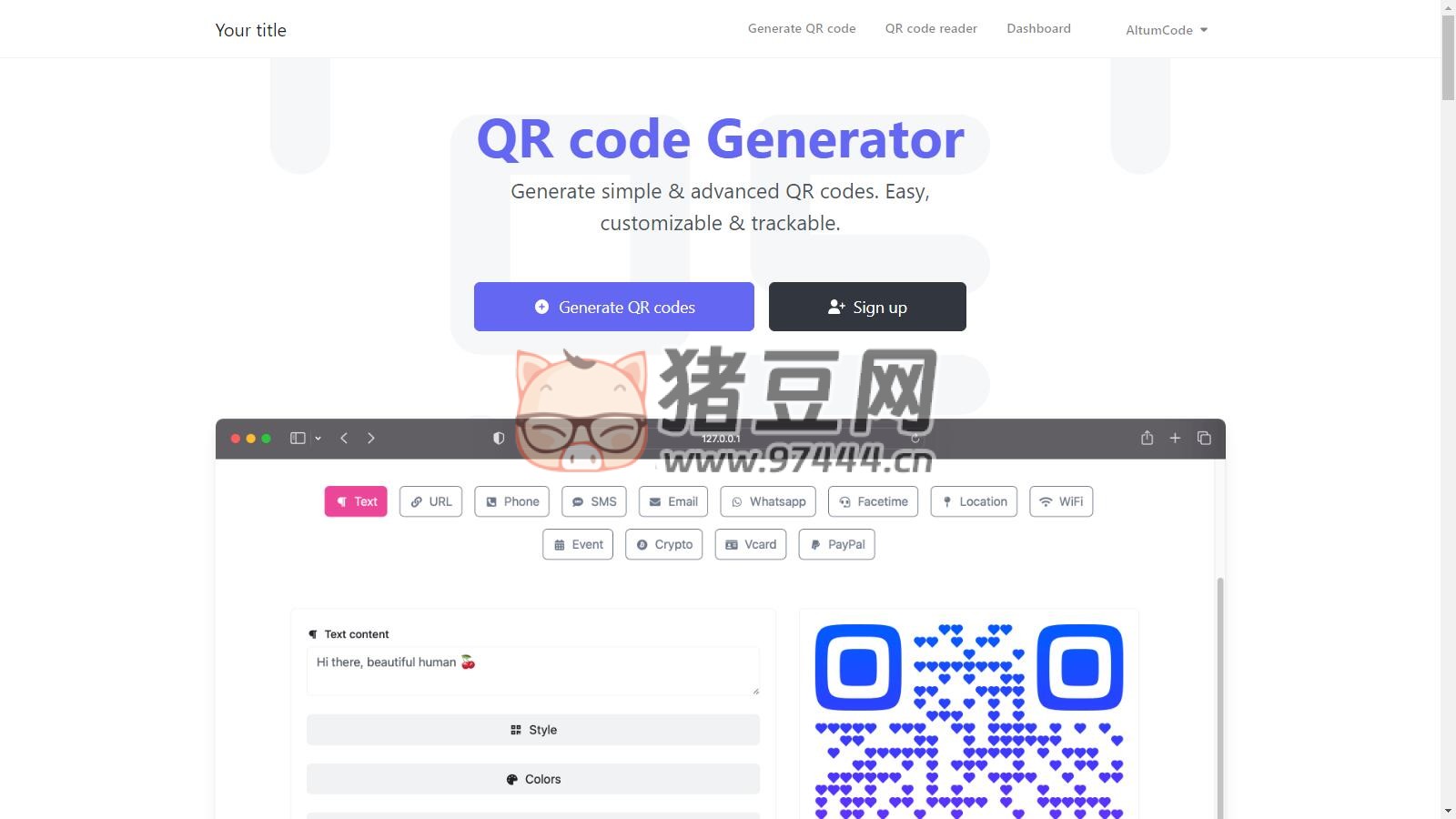最強(qiáng)國外二維碼生成 URL 縮短鏈接工具網(wǎng)站源碼