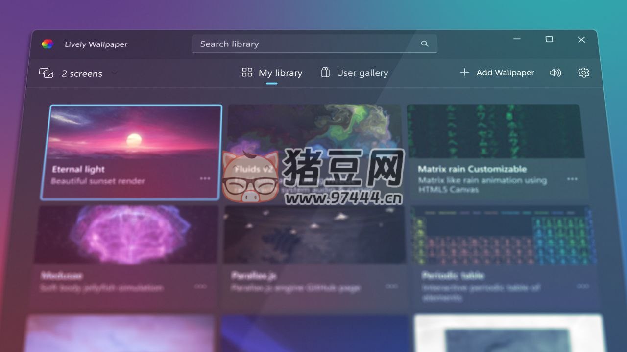 Lively Wallpaper v2.0.7.4 一款免費開源的動態(tài)壁紙軟件