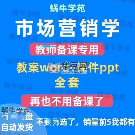 市場營銷學 PPT 課件教案資料合集