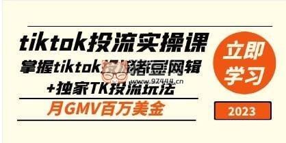 Tiktok 投流實(shí)操課：掌握 tiktok 投流底層邏輯 + 獨(dú)家 TK 投流玩法月 GMV 百萬(wàn)美金