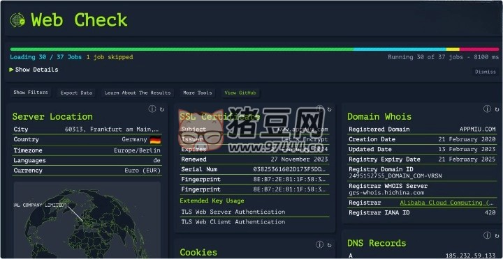 Web-Check：一個功能很全面的網(wǎng)站 web 檢測工具