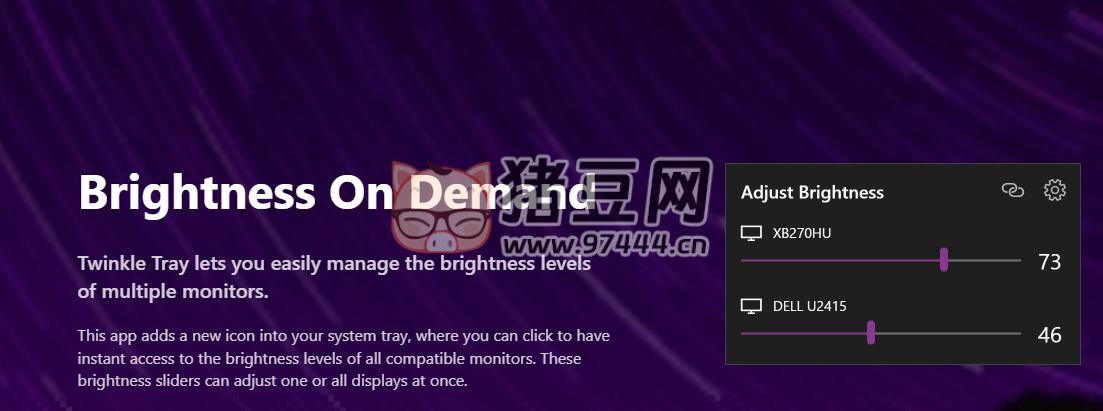 Twinkle Tray v1.15.4 Windows 屏幕亮度調(diào)節(jié)軟件