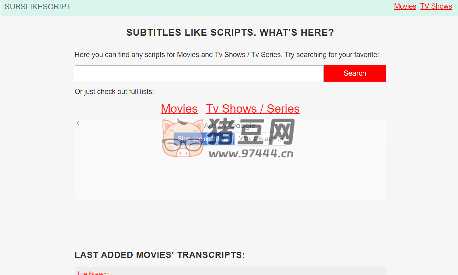 subslikescript：美劇 / 影 / 電視節(jié)目英語臺(tái)詞學(xué)習(xí)網(wǎng)站