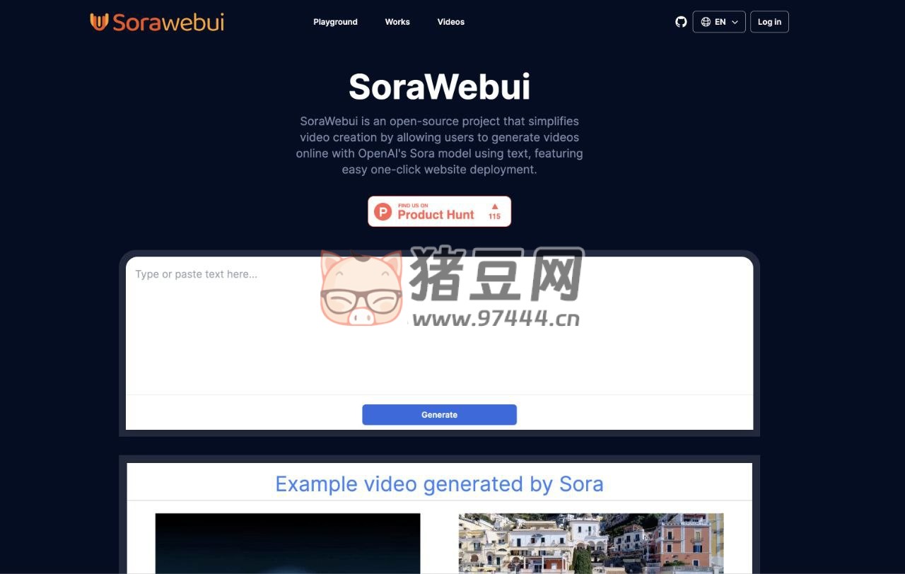 SoraWebui：基于 OpenAI 的 Sora 模型開源網(wǎng)頁客戶端