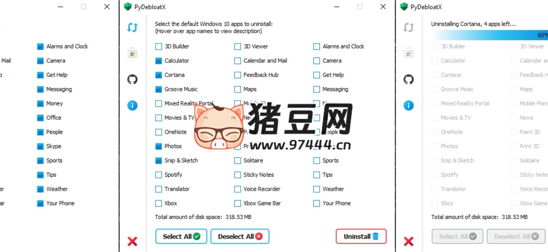 PyDebloatX 卸載 Windows 10 默認(rèn)程序工具