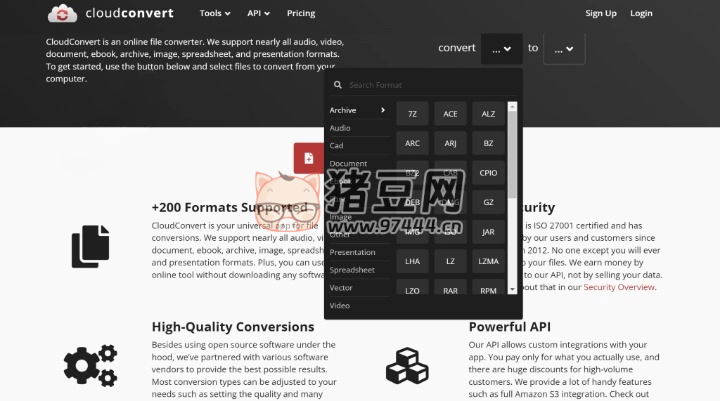 cloudconvert：全格式文件在線轉(zhuǎn)換器