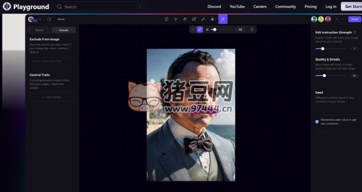 playground：通過(guò)文本描述（英文）想要的效果，讓 Al 來(lái) P 圖