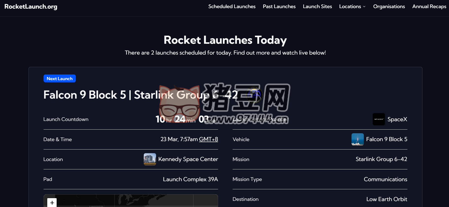 RocketLaunch：全球衛(wèi)星飛船發(fā)射時間表