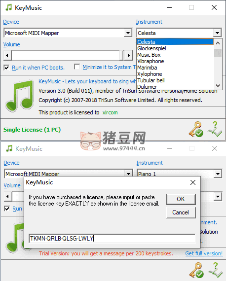 KeyMusic 鍵盤音樂制作 v3.0 官方贈送注冊碼