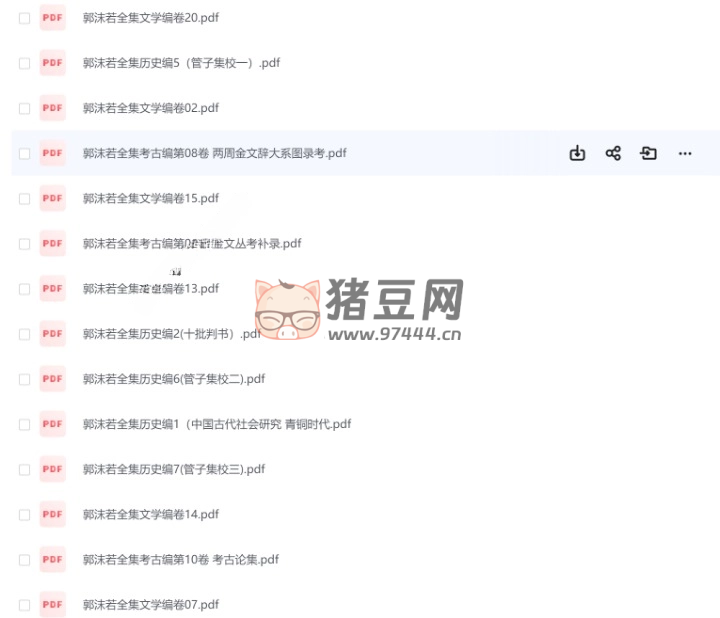 郭沫若作品電子書全集