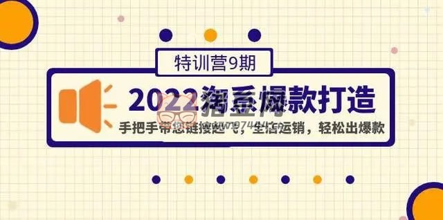 108 將淘系爆款陪跑營（第九期）