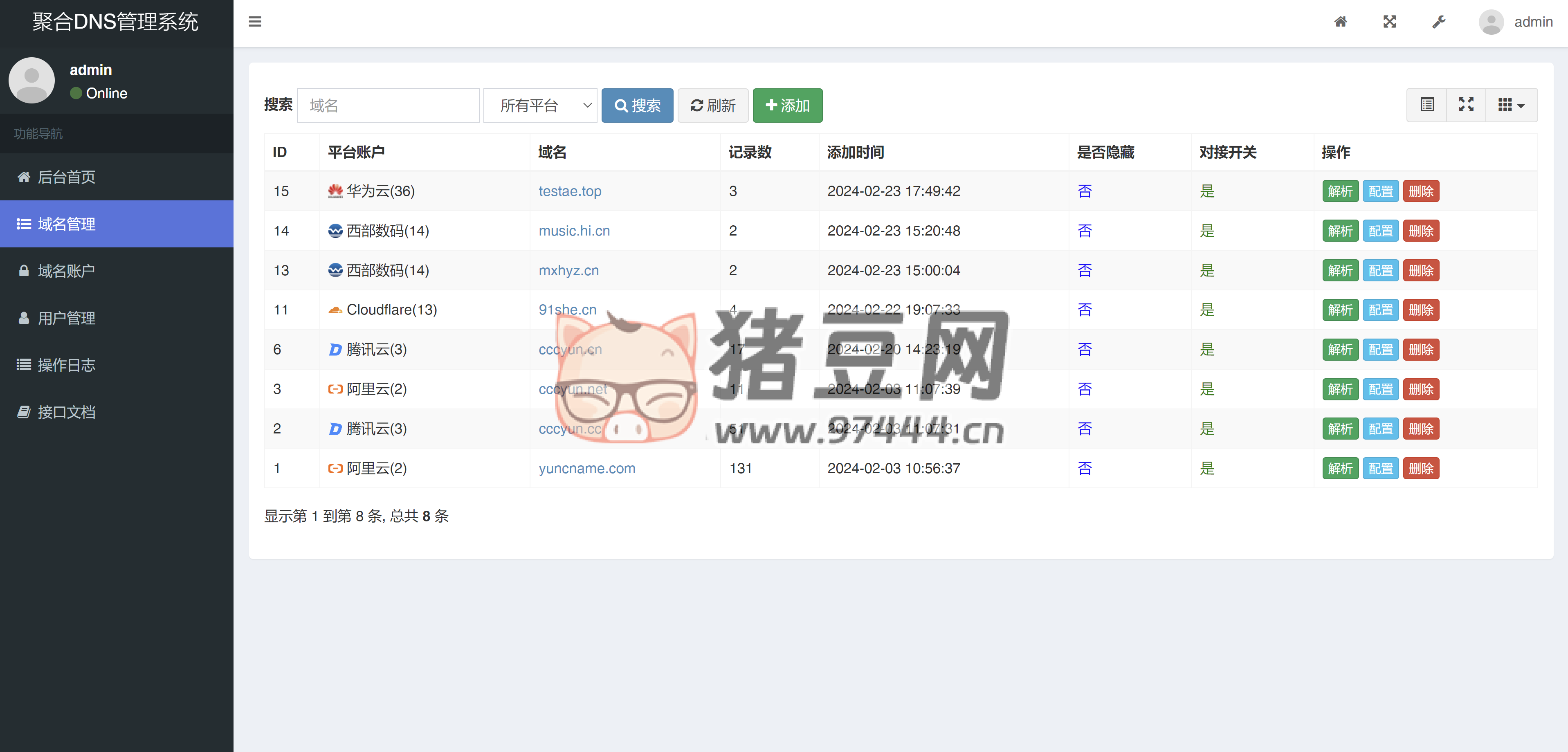 彩虹聚合 DNS 管理系統(tǒng) v1.0 源碼