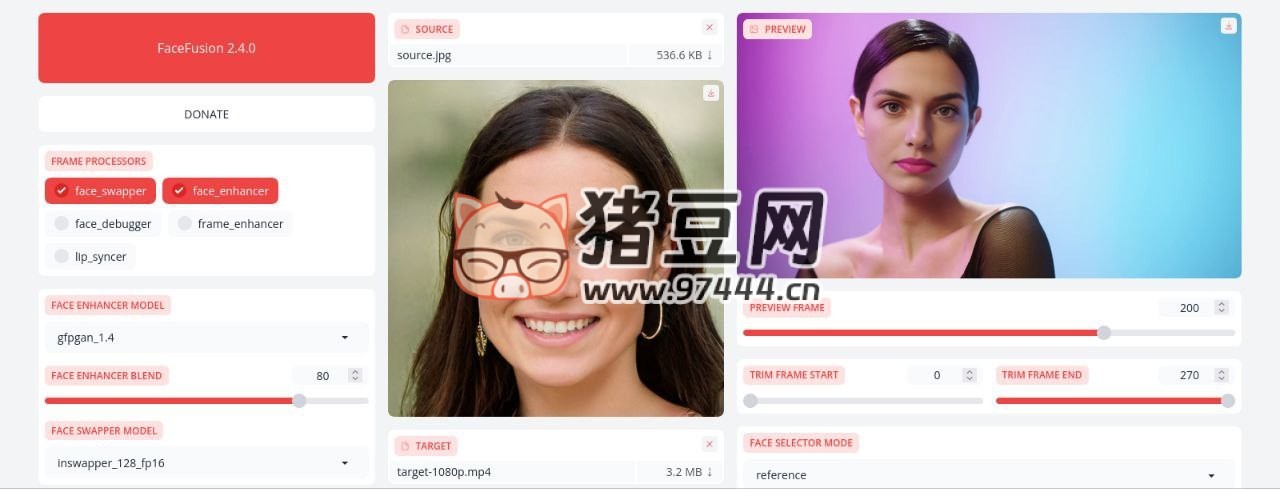 FaceFusion：一個強大的開源 AI 視頻 / 圖片換臉和增強工具