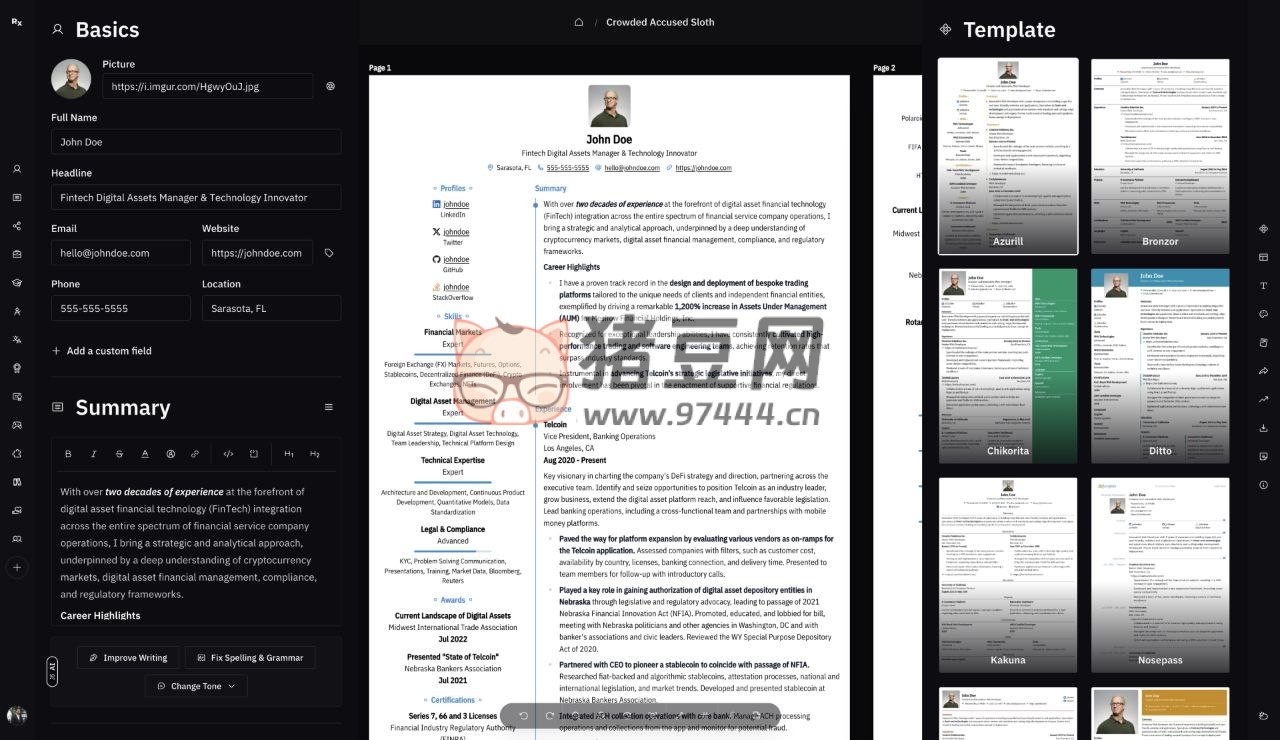 Reactive Resume：一款免費(fèi)開(kāi)源的簡(jiǎn)歷生成器