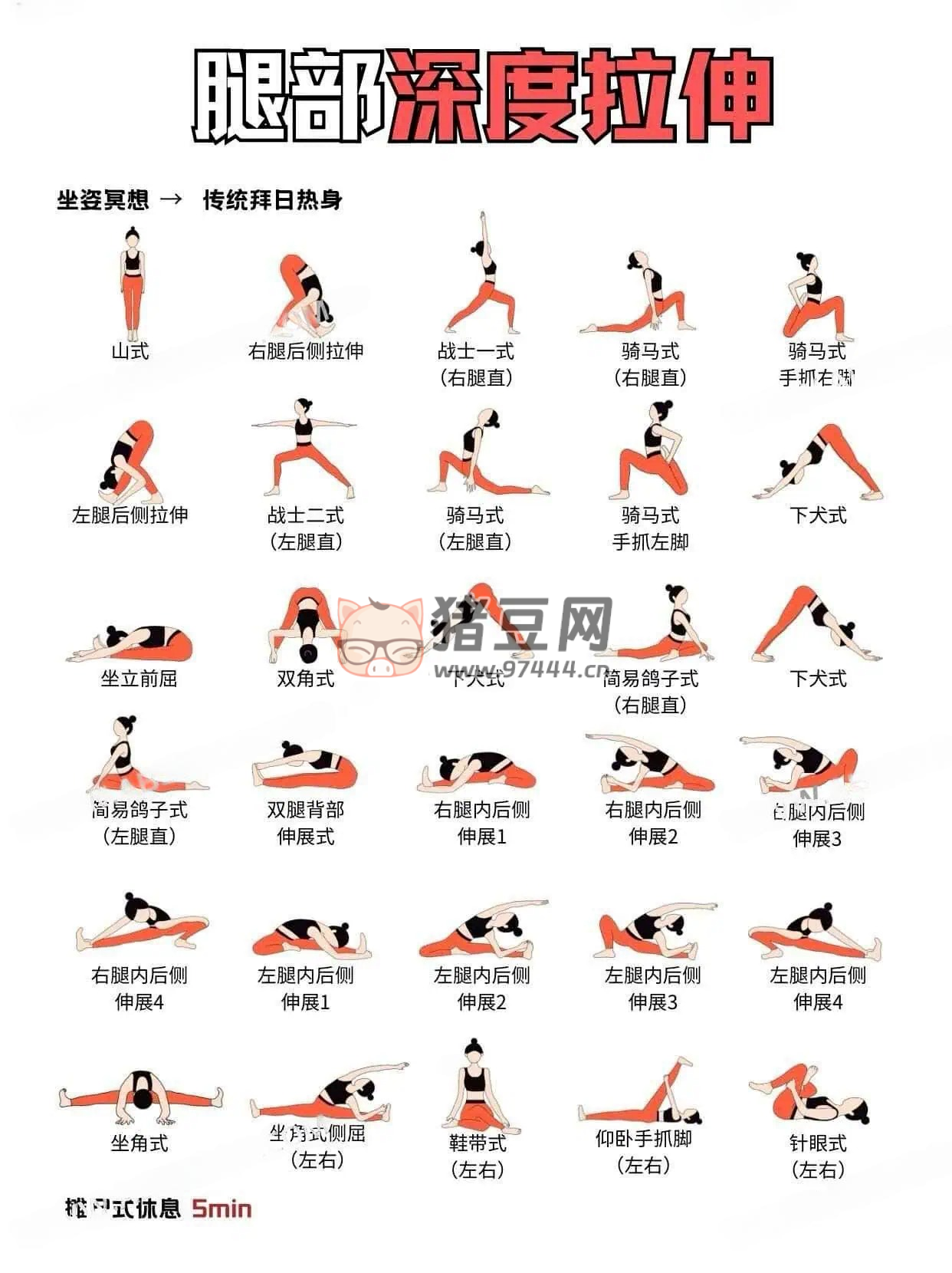 瑜伽主題排課姿勢動作圖