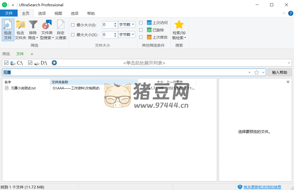 UltraSearch Professional 文件搜索工具 v4.1.3 綠色便攜版
