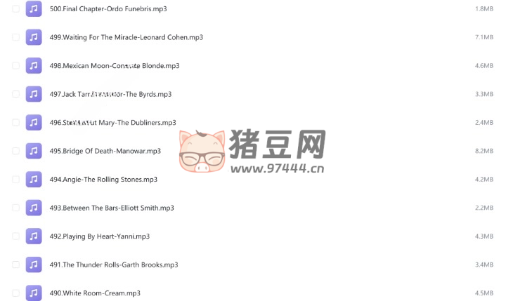 500 首歐美經(jīng)典歌曲
