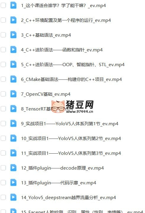 C++TensorRT 高性能部署課程