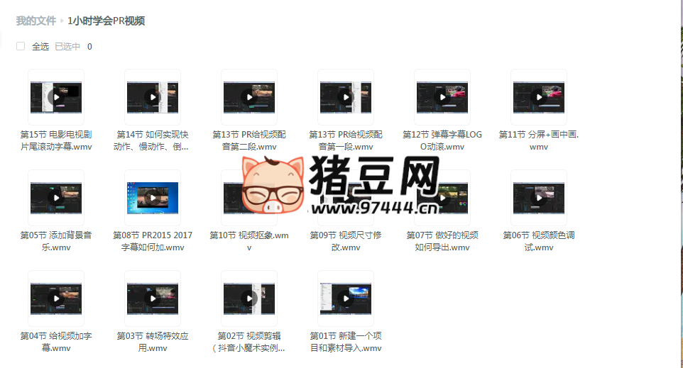 一小時學會 PR 視頻剪輯