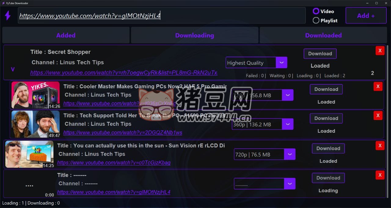 PyTube Downloader v1.0.1 簡(jiǎn)單易用的 YouTube 下載工具
