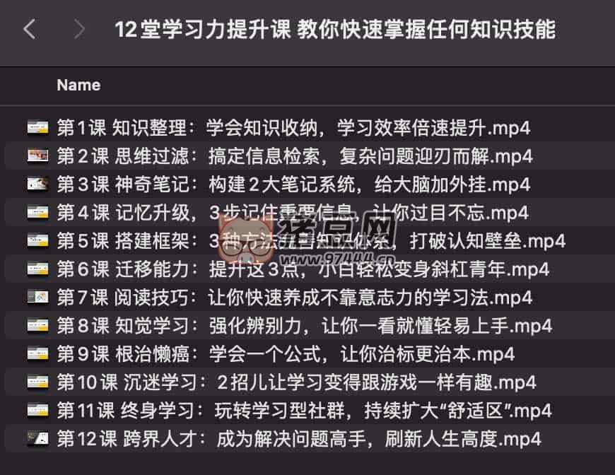 12 堂學(xué)習(xí)力提升課：教你快速掌握任何知識(shí)技能