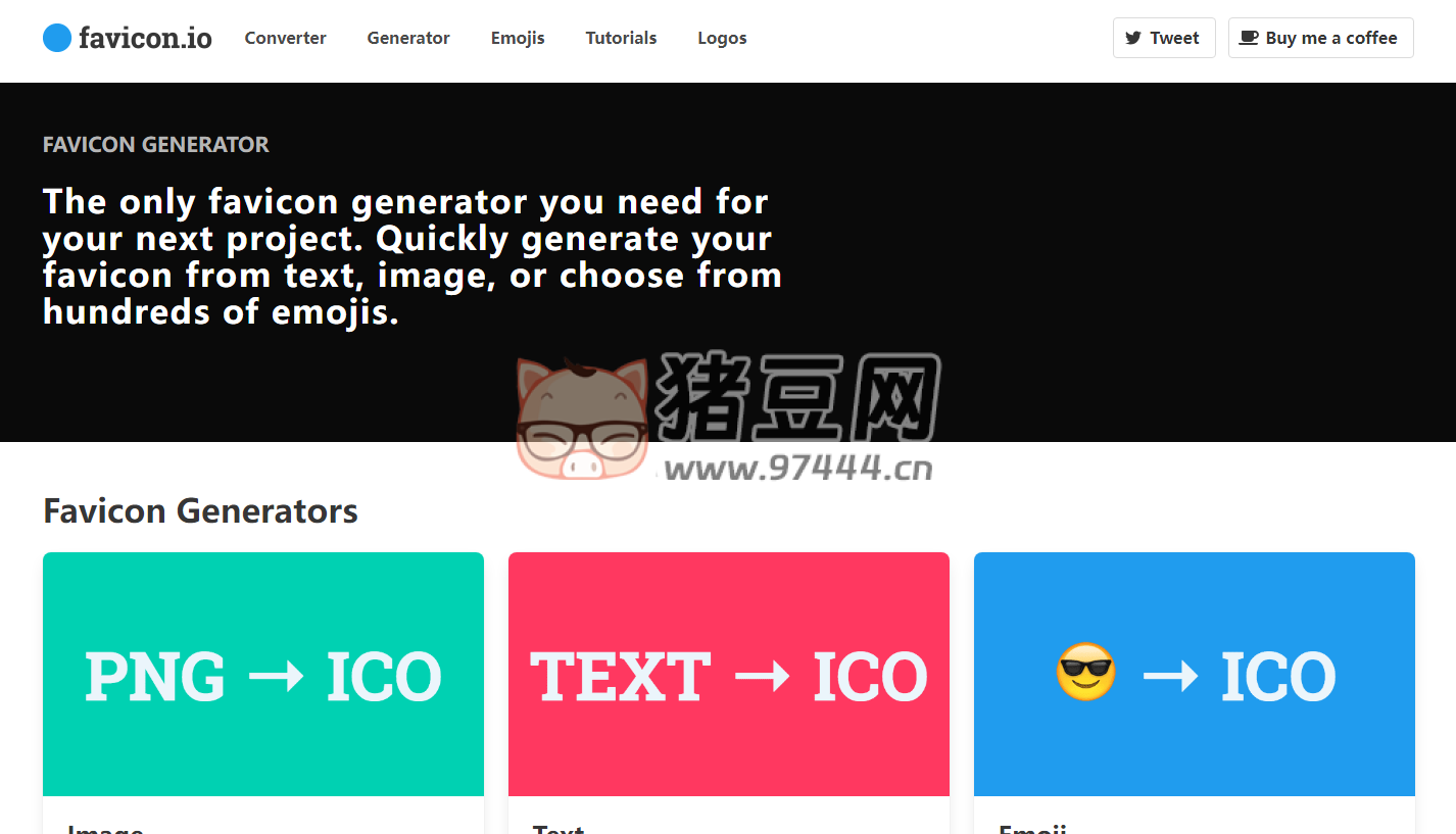 favicon.io：一個(gè)在線免費(fèi)網(wǎng)站圖標(biāo)生成器
