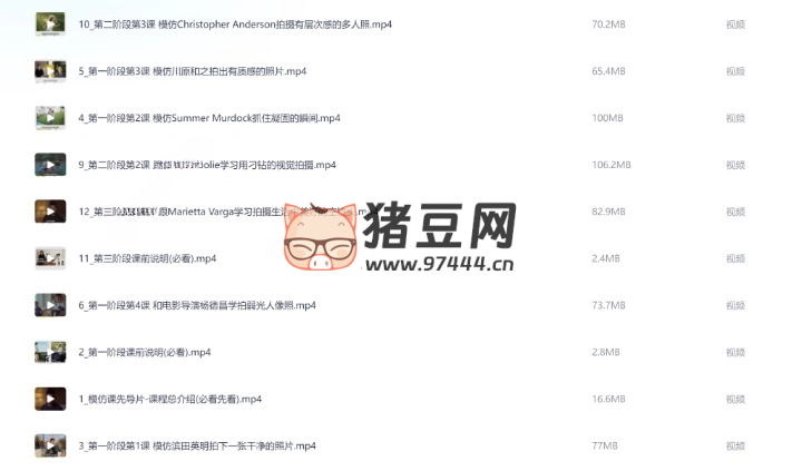 家庭攝影在線課程模仿系列課