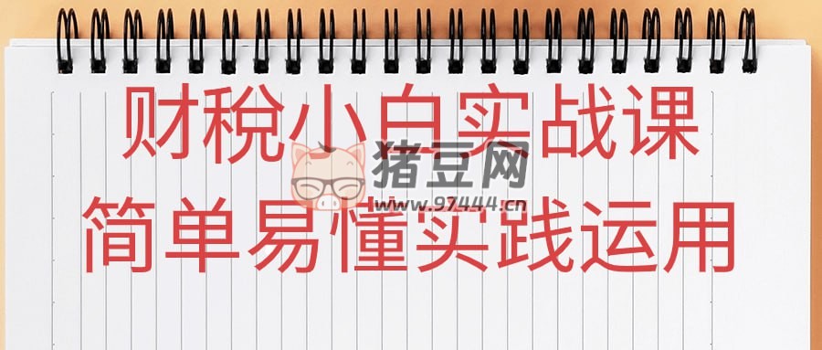 財稅小白實戰(zhàn)課簡單易懂實踐運用