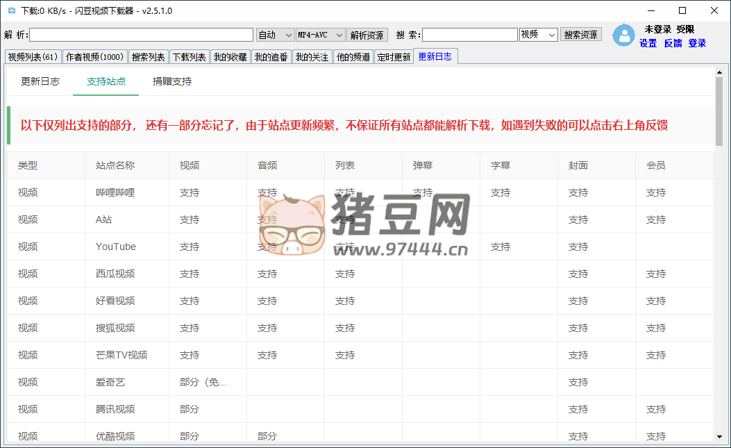 閃豆多平臺(tái)視頻下載器 v4.0.0
