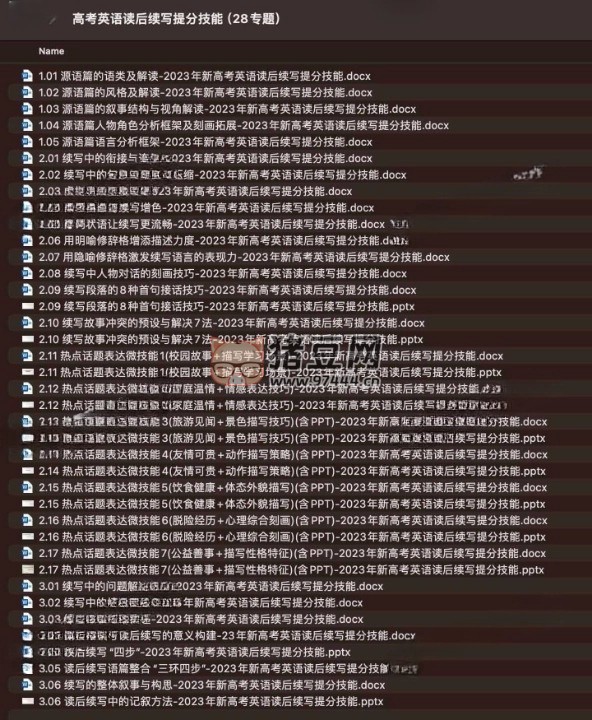 高考英語讀后續(xù)寫提分技能資料合集