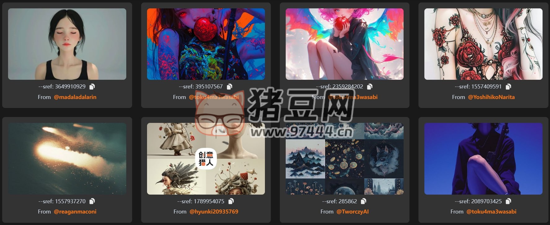 SrefHunter：收集和展示 Midjourney Sref 代碼