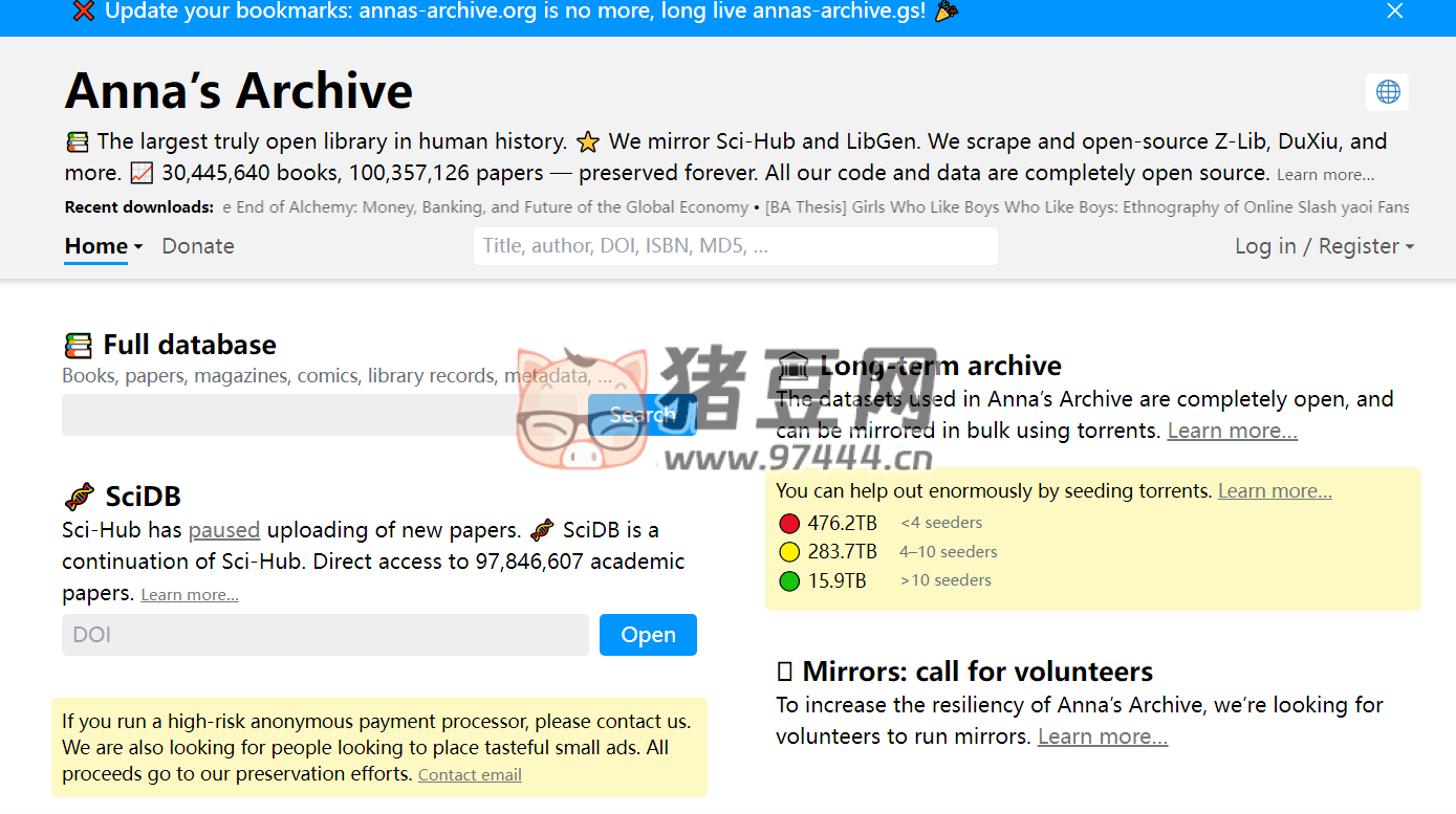Anna’s Archive：Z-Library 電子書搜索引擎