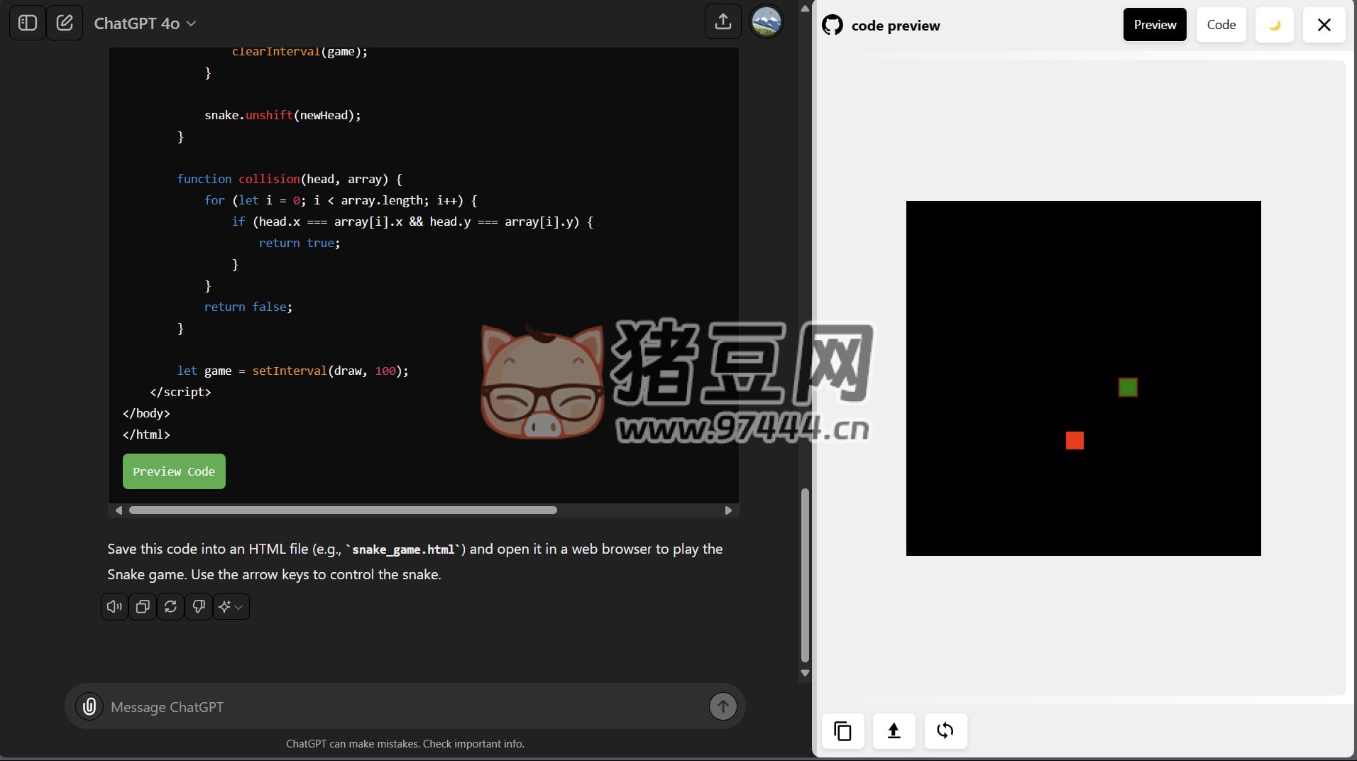 ChatGPT Code Preview ChatGPT 工具插件