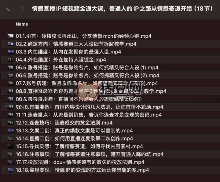 情感直播 IP 短視頻全通大課