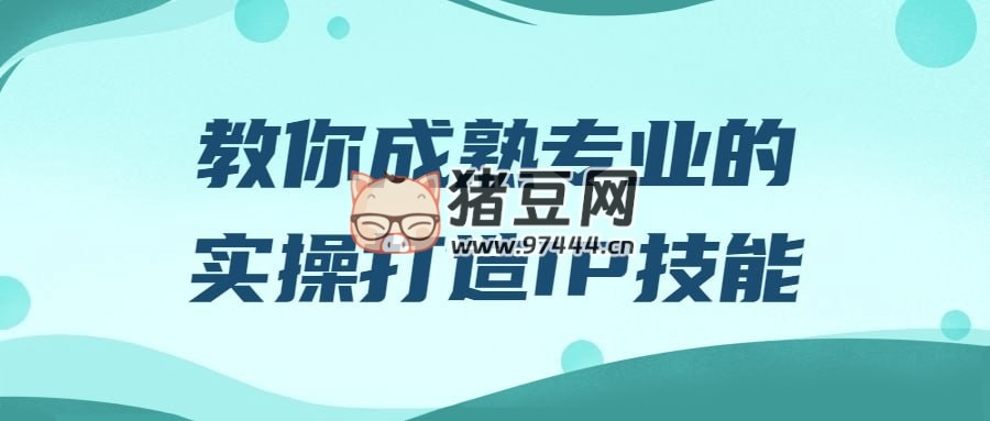 教你成熟專業(yè)的實(shí)操打造 IP 技能