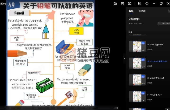 100 個(gè)常見物品每日親子英語詞匯