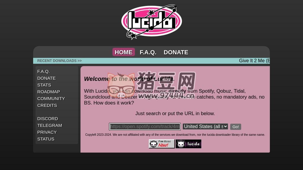 Lucida：高質(zhì)量流媒體音樂解析下載網(wǎng)站