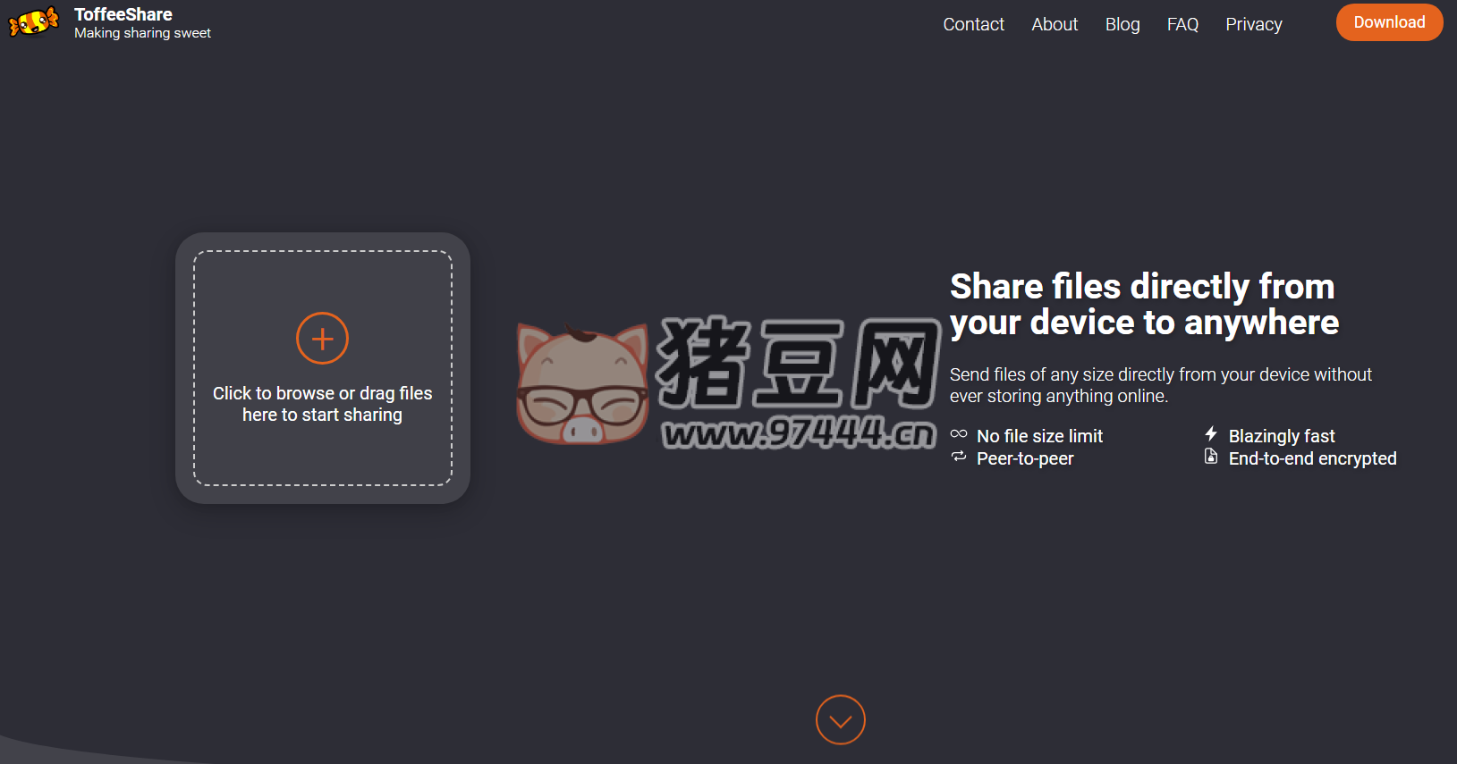 ToffeeShare：免費且快速的在線文件傳輸工具