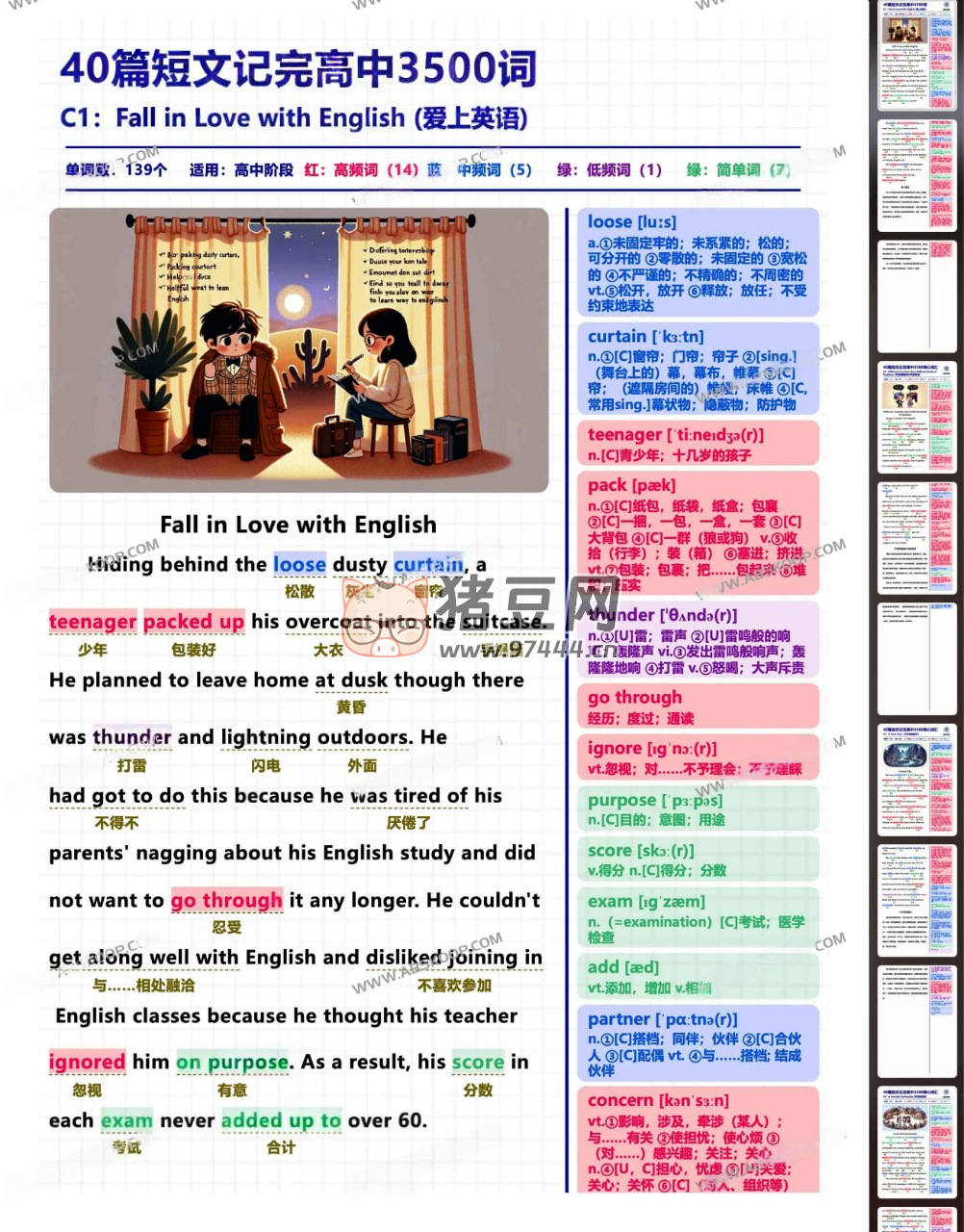 40 篇短文記完高中 3500 核心詞匯 120 頁