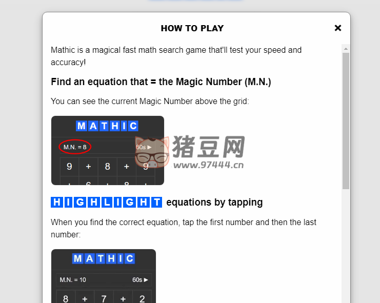 Mathic：一個(gè)適合小朋友，簡(jiǎn)單的、摸魚(yú)小網(wǎng)站